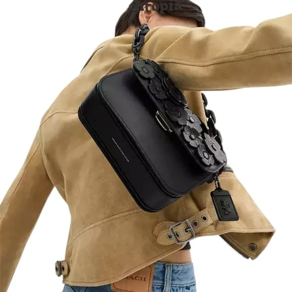 Coach Rogue Top Handle With Tea Rose Glovetanned Leather/Matte Black/Black NWT - Picture 7 of 16